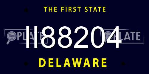 II88204 Delaware License Plate
