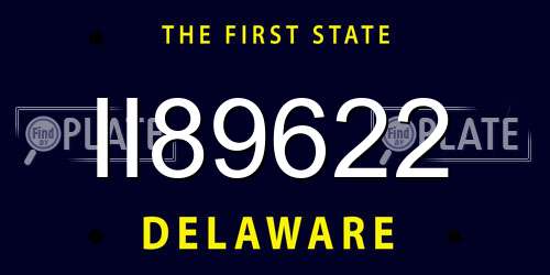 II89622 Delaware License Plate