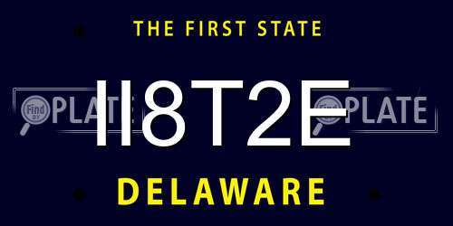 II8T2E Delaware License Plate