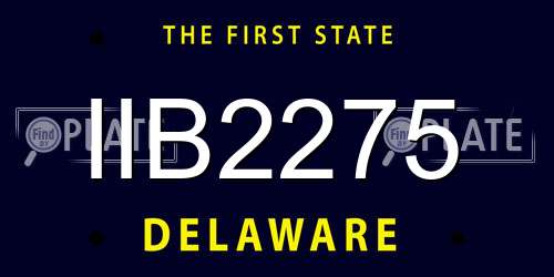 IIB2275 Delaware License Plate