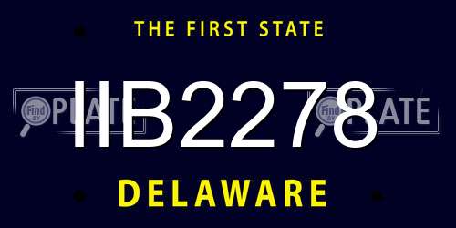 IIB2278 Delaware License Plate