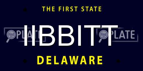 IIBBITT Delaware License Plate