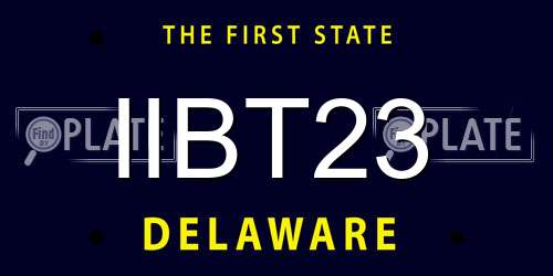 IIBT23 Delaware License Plate