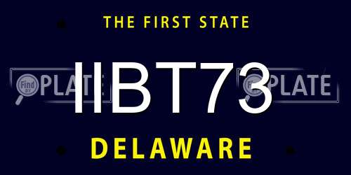 IIBT73 Delaware License Plate