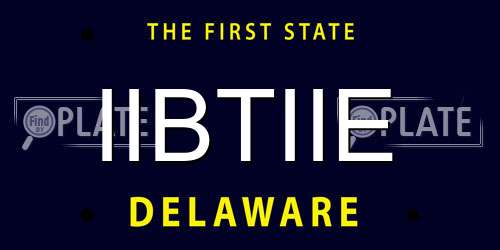 IIBTIIE Delaware License Plate
