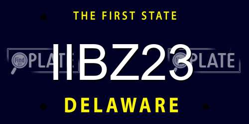 IIBZ23 Delaware License Plate