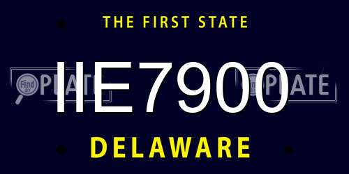 IIE7900 Delaware License Plate