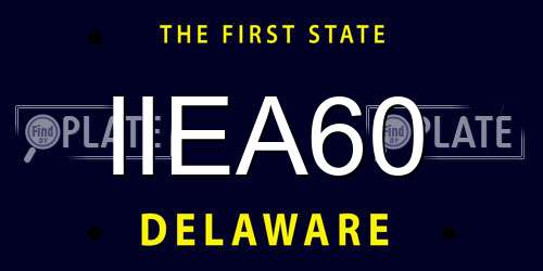 IIEA60 Delaware License Plate