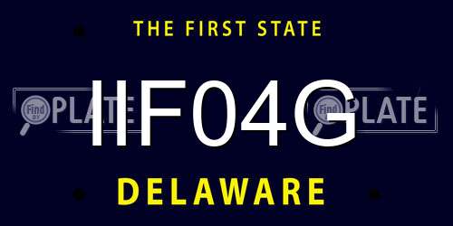 IIF04G Delaware License Plate