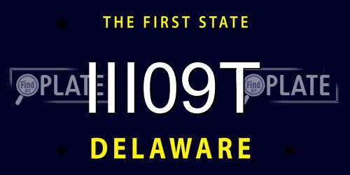III09T Delaware License Plate