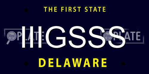IIIGSSS Delaware License Plate
