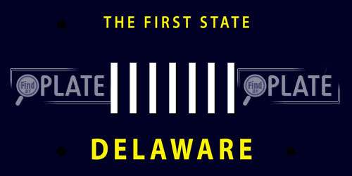 IIIIIII Delaware License Plate