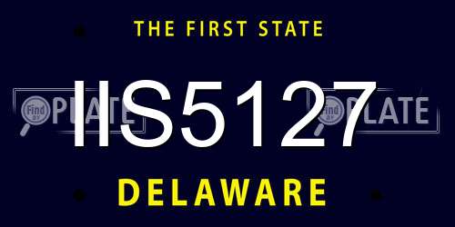 IIS5127 Delaware License Plate