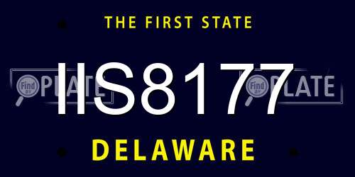 IIS8177 Delaware License Plate