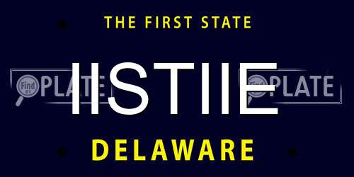 IISTIIE Delaware License Plate