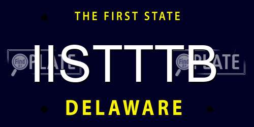 IISTTTB Delaware License Plate
