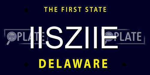 IISZIIE Delaware License Plate