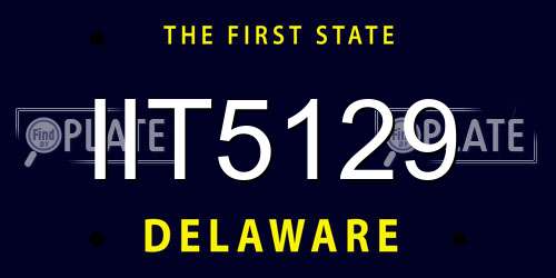IIT5129 Delaware License Plate