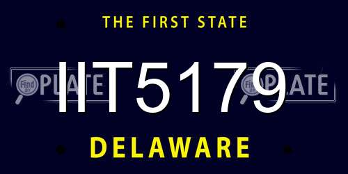 IIT5179 Delaware License Plate