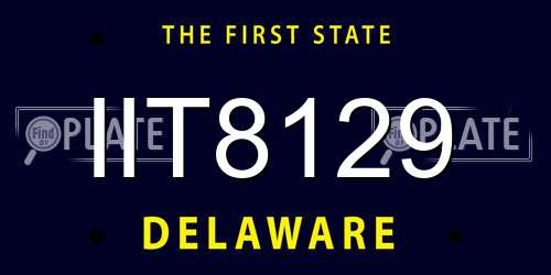 IIT8129 Delaware License Plate
