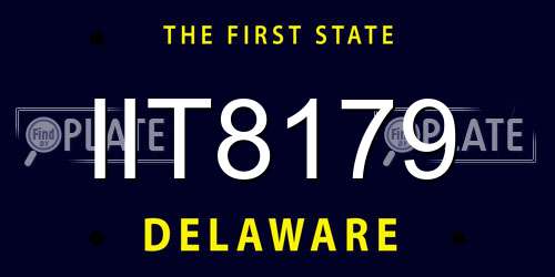 IIT8179 Delaware License Plate