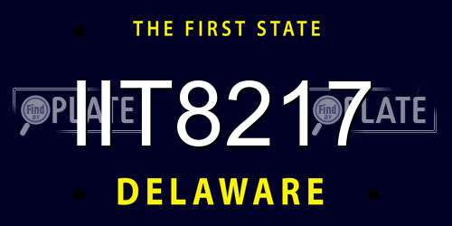 IIT8217 Delaware License Plate