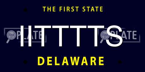 IITTTTS Delaware License Plate