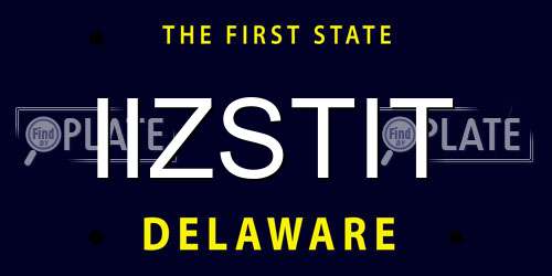 IIZSTIT Delaware License Plate