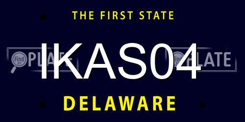 IKAS04 Delaware License Plate