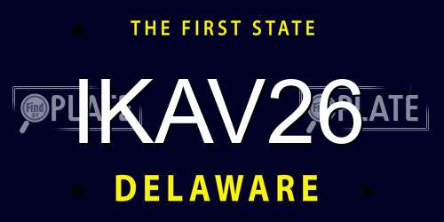 IKAV26 Delaware License Plate