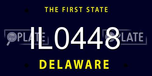 IL0448 Delaware License Plate