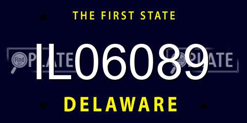IL06089 Delaware License Plate