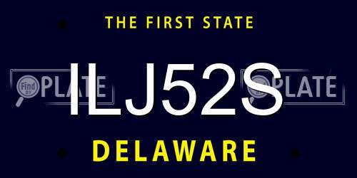 ILJ52S Delaware License Plate