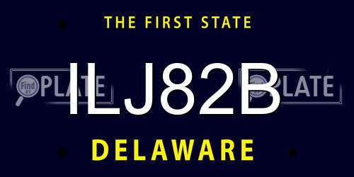 ILJ82B Delaware License Plate