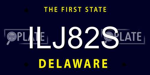 ILJ82S Delaware License Plate