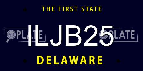 ILJB25 Delaware License Plate