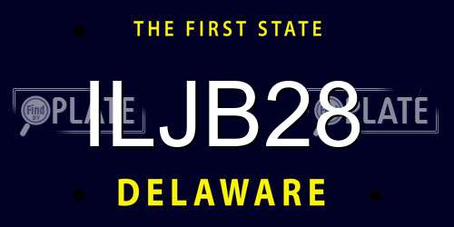 ILJB28 Delaware License Plate