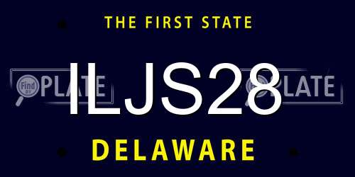 ILJS28 Delaware License Plate