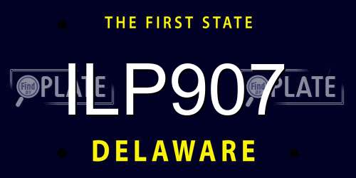 ILP907 Delaware License Plate