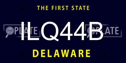 ILQ44B Delaware License Plate