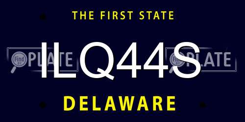 ILQ44S Delaware License Plate