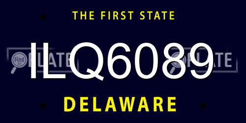 ILQ6089 Delaware License Plate
