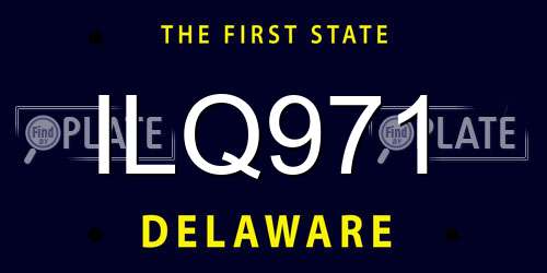 ILQ971 Delaware License Plate