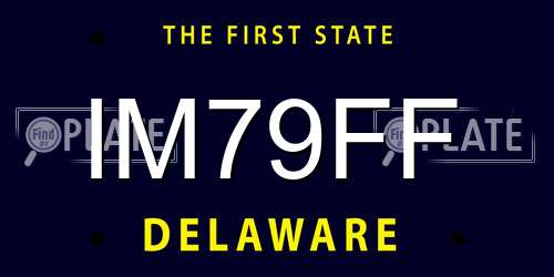 IM79FF Delaware License Plate