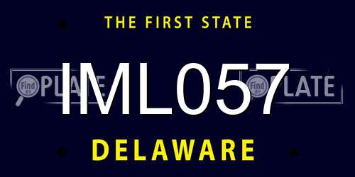 IML057 Delaware License Plate