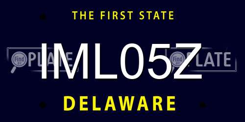 IML05Z Delaware License Plate