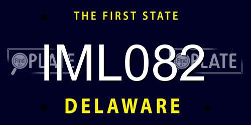 IML082 Delaware License Plate