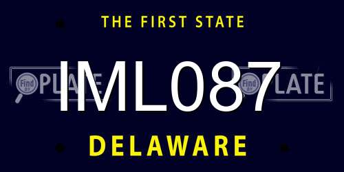 IML087 Delaware License Plate