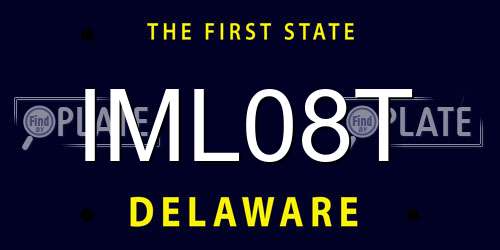IML08T Delaware License Plate