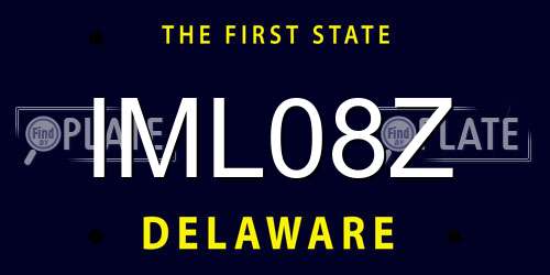IML08Z Delaware License Plate